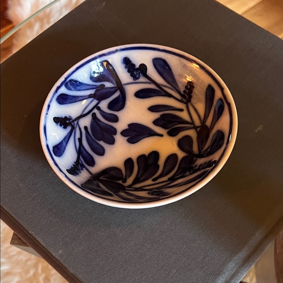Other - Flow Blue Plate Spinach Leaf Brushstroke vintage dish (numbered)